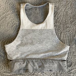 Outdoor Voices Tri Tone Slashback Crop Top Sports Bra Size M